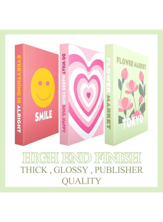 LAMAY 3 PCS Decorative Books, Faux Books for Decoration, Modern Fashion For Hardcover Home Decor, Fake Book Stacks Display for Bookshelf Living Room Decor Tabletop Props - Image 4